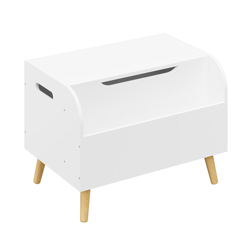 White Wooden Storage Organizer Toy Box 