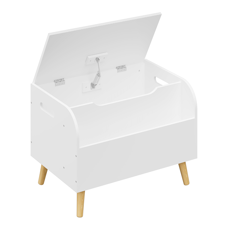 White Wooden Storage Organizer Toy Box 