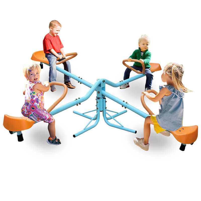 30" Kids Outdoor Spinning Seesaw and Spin Teeter