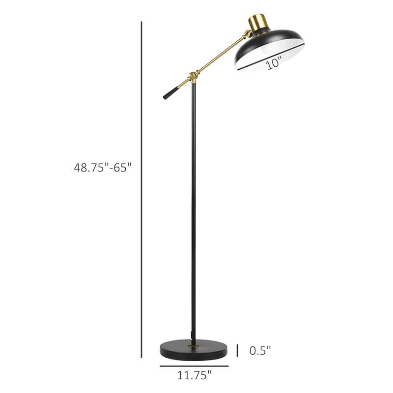 31.5" Black Gold Metal Floor Lamp