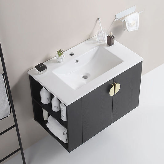 Wall Mounted Open Storage Bathroom Vanity