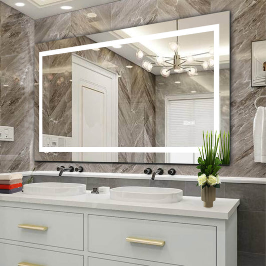 Rectangular Glass LED Bathroom Vanity Mirror