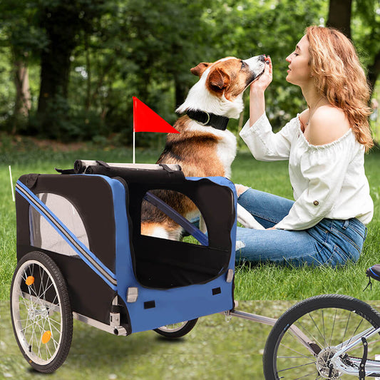 53.9" Outdoor Heavy Duty Foldable Utility Pet Stroller For Dogs