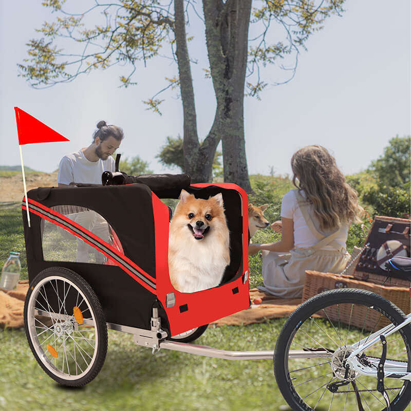 53.93" Outdoor Heavy Duty Foldable Utility Pet Stroller For Dogs