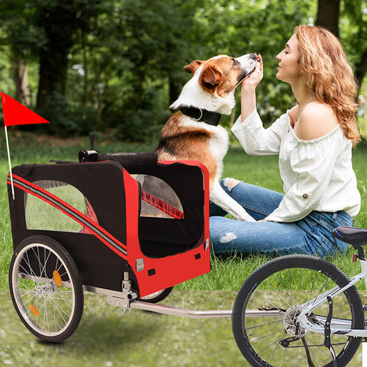 53.93" Outdoor Heavy Duty Foldable Utility Pet Stroller For Dogs