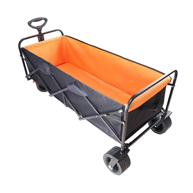 Black Orange Folding Garden Wagon Cart