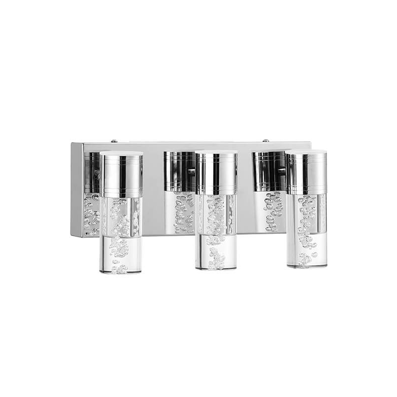 Silver 3-Light Bathroom Vanity Light Fixture