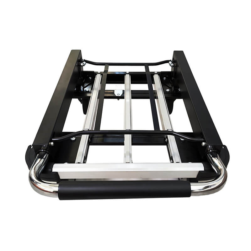 Silver Four-Wheel Hand Truck Cart