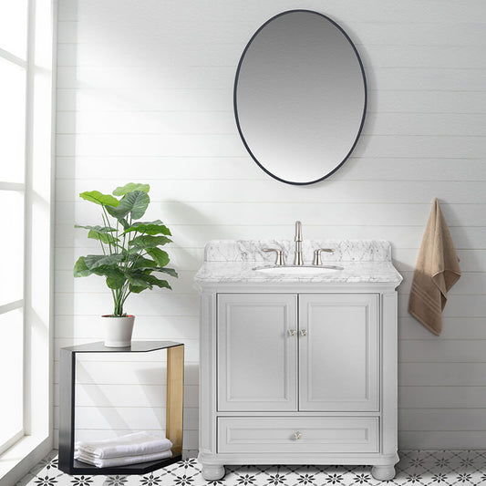 36'' Traditional White Bathroom Vanity