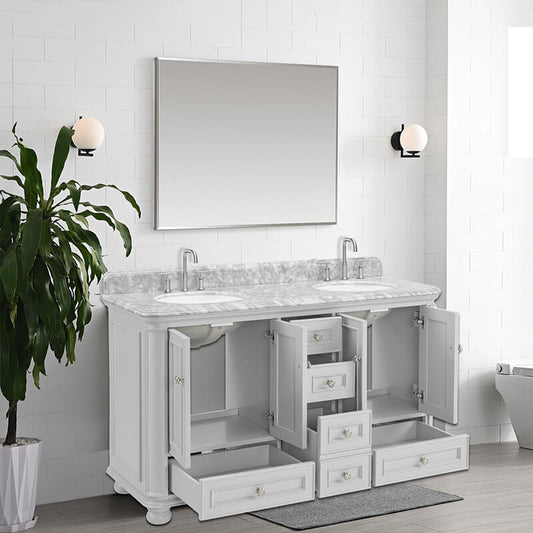 60'' Light Gray Freestanding Bathroom Vanity