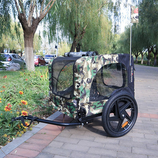 23" Camouflage Foldable Dog Pet Bicycle Stroller