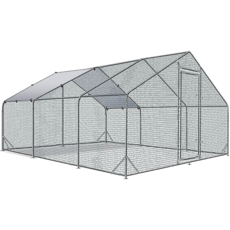 237 Large Metal Walk-in Chicken Coop 