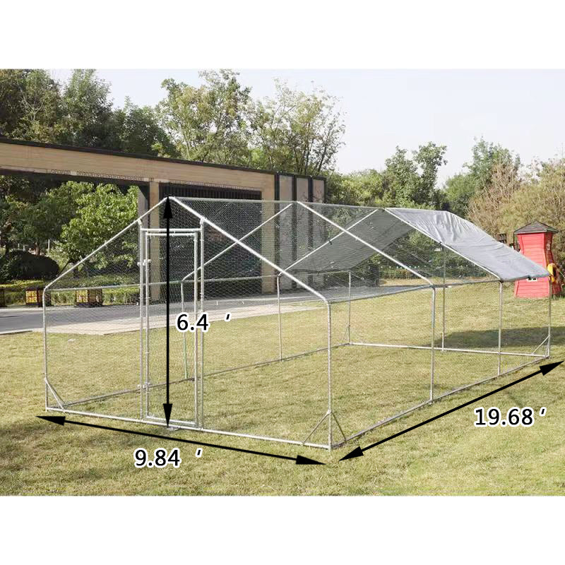 237" Large Metal Walk-in Chicken Coop