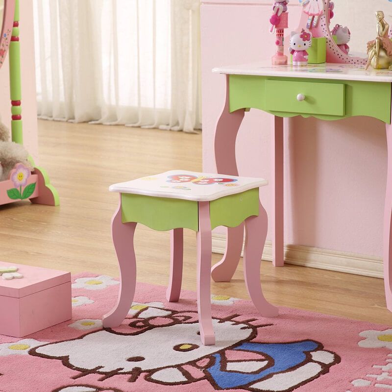 40" Pink and White Plastic 3-Piece Kid Table and Chair Set