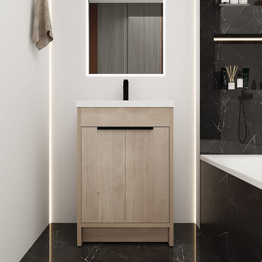 bathroom cabinet with soft closing doors