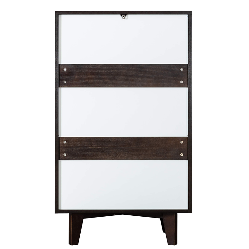 Retro Auburn Solid Wood Storage Cabinet