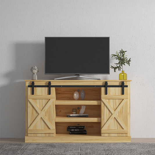 Farmhouse Sliding Barn Door TV Stand