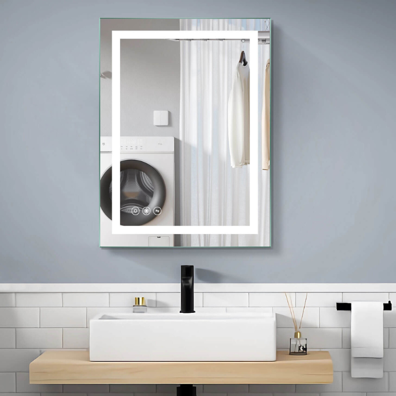 24 x 32 Inch Smart LED Bathroom Mirror with Anti-fog Function