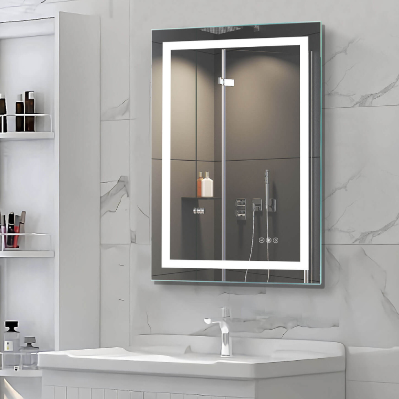 24 x 32 Inch Smart LED Bathroom Mirror with Anti-fog Function