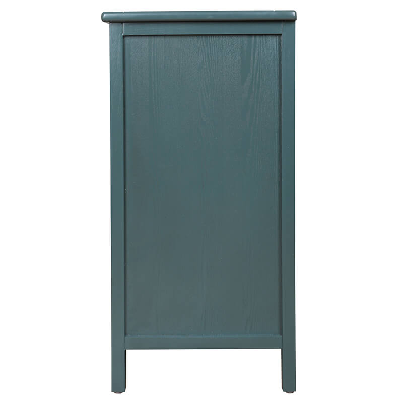 25.5" Dark Green Rattan Cabinet 