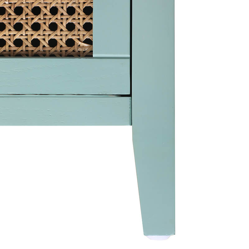 25.5" Light Green Rattan Cabinet 