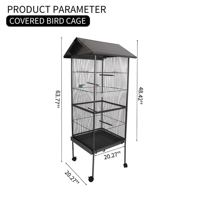 25.98" Bird Cage with Rolling Stand