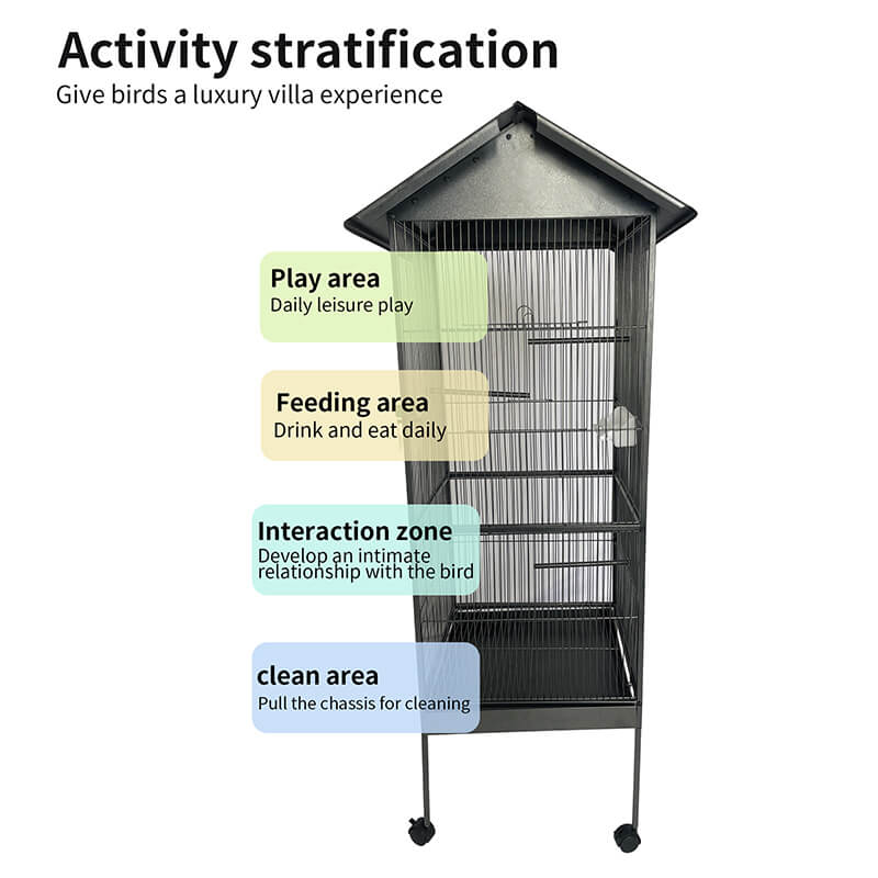 25.98" Bird Cage with Rolling Stand