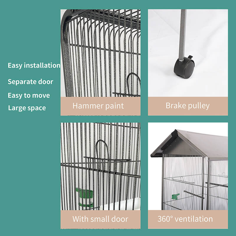 25.98" Bird Cage with Rolling Stand