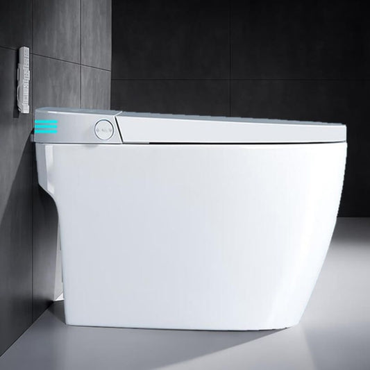 26" White Tankless Heated Bidet Seat Smart Toilet with Auto Open and Close Lid in 1.28GPF