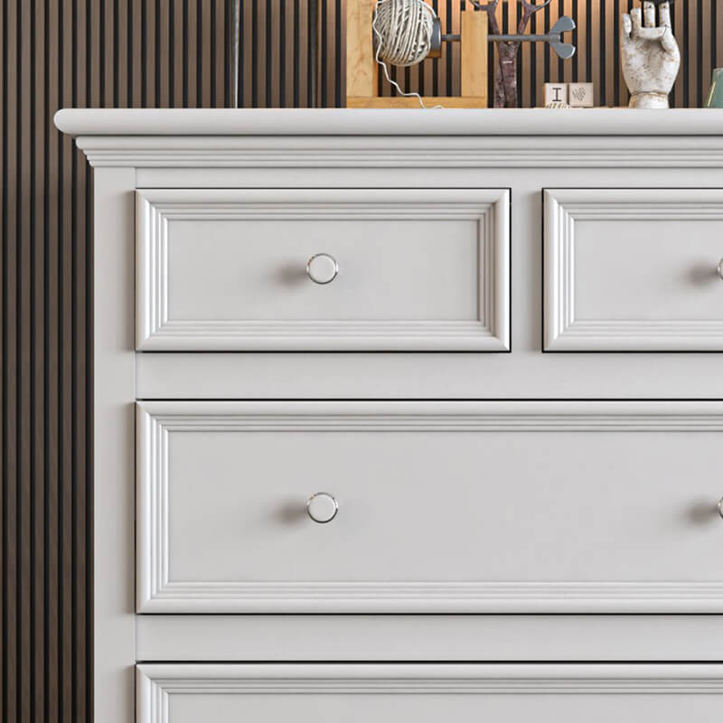 29" Modern Country-Inspired White Wooden Chest - 4 Drawers