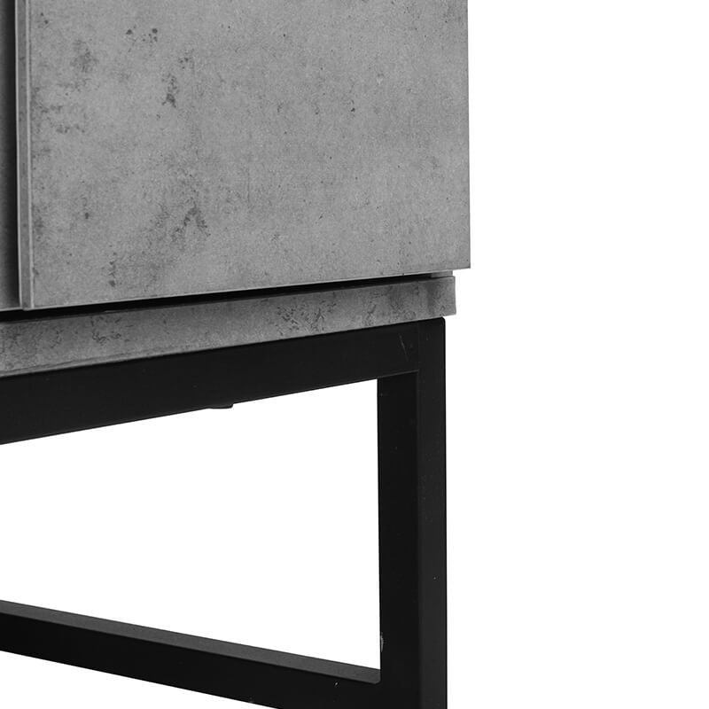 18.9" modern cement grey nightstand