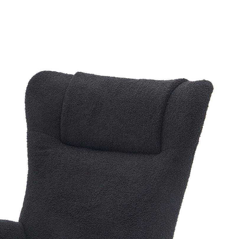 Chair with black teddy fabric