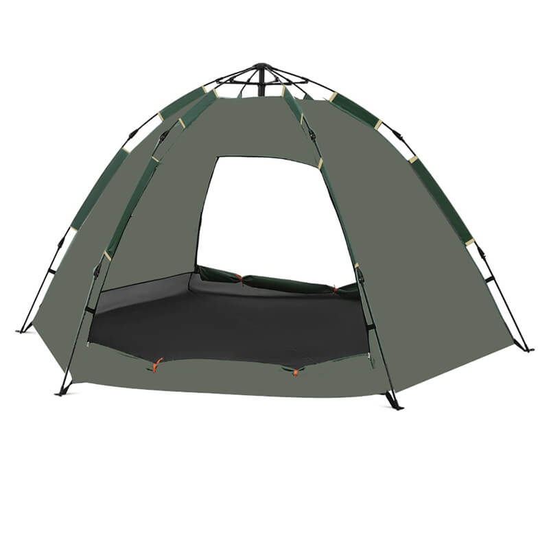 3-4 Person Gray Portable Folding Family Camping Dome Tent