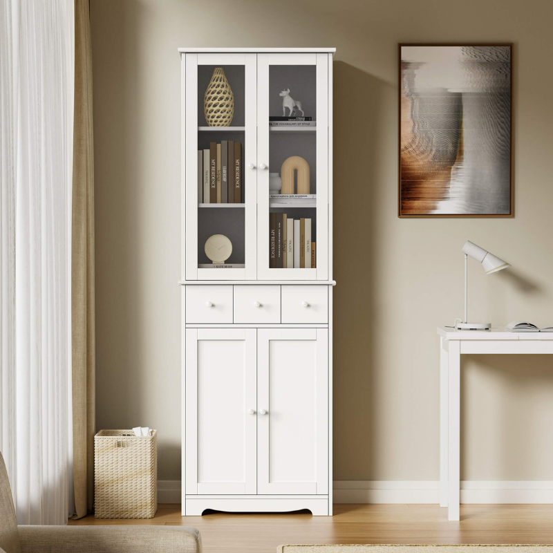 3-Tier Large Storage Bookshelf with LED Lights