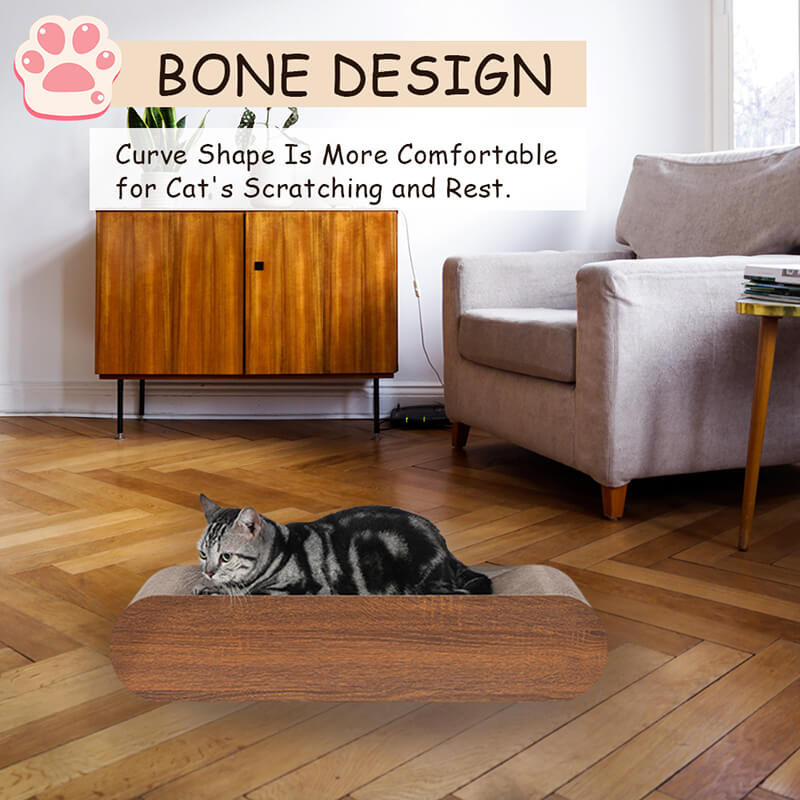 Bone design feature of our cat scratcher 