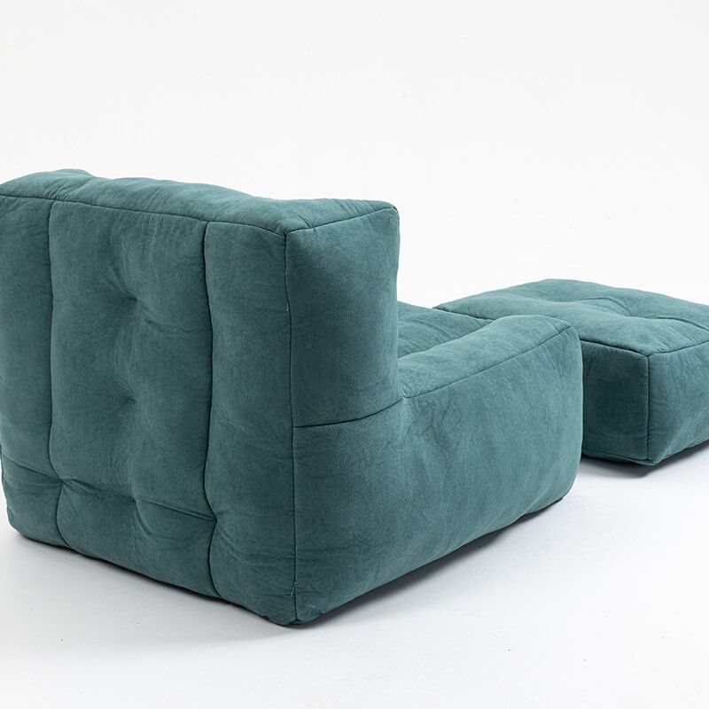 green soft tufted beanbag