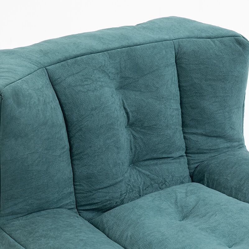 green soft tufted beanbag