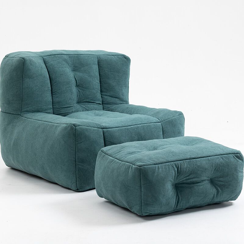 green soft tufted beanbag