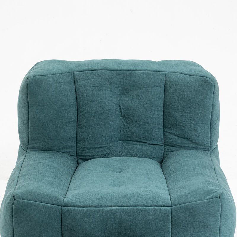 green soft tufted beanbag