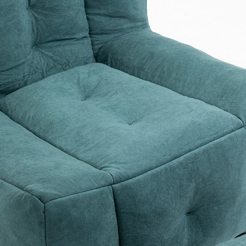 green soft tufted beanbag