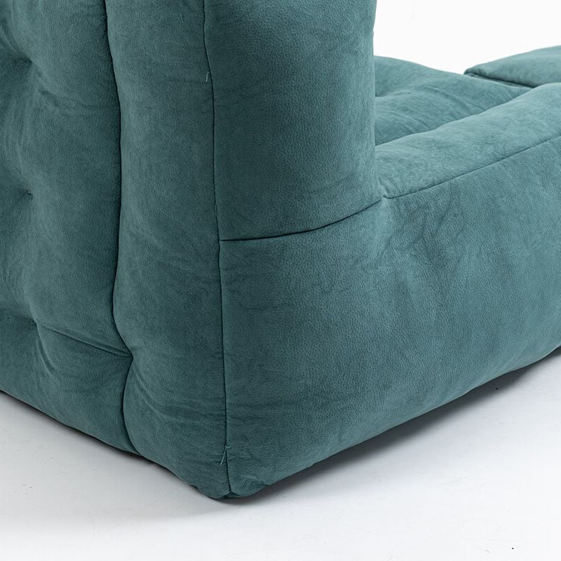 green soft tufted beanbag