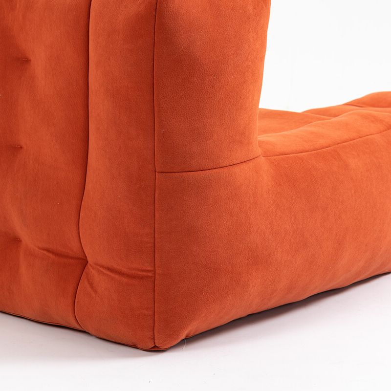 red soft tufted beanbag