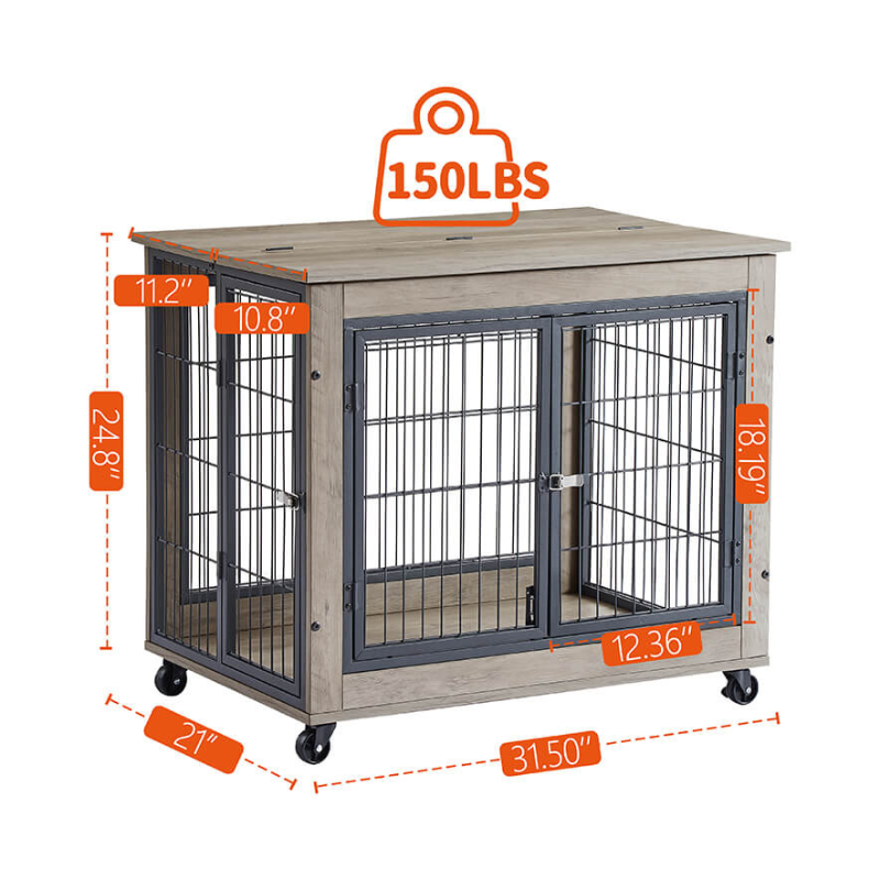 wooden dog crate