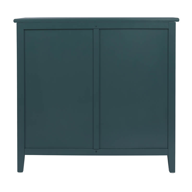 31.5" Green Rattan Cabinet with 3 Drawers and Metal Handle