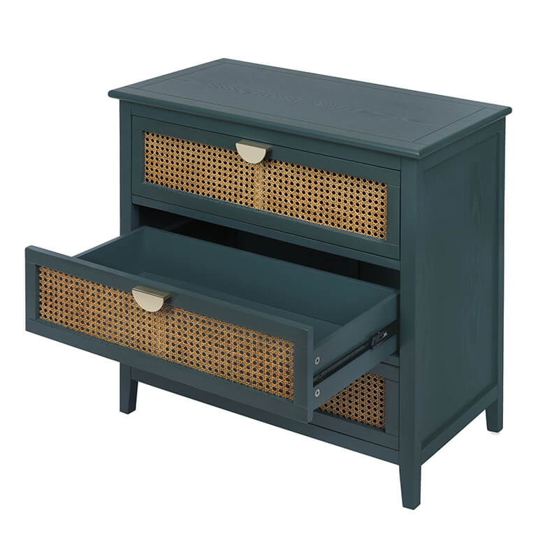 Cabinet with 3 Drawers and Metal Handle