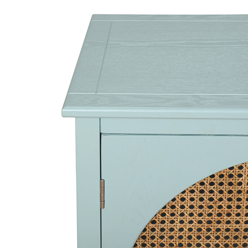 31.5" Light Green Rattan Cabinet 