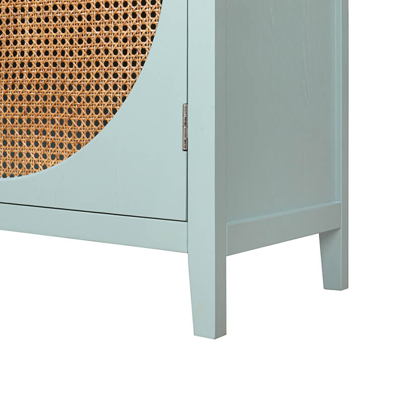 31.5" Light Green Rattan Cabinet 