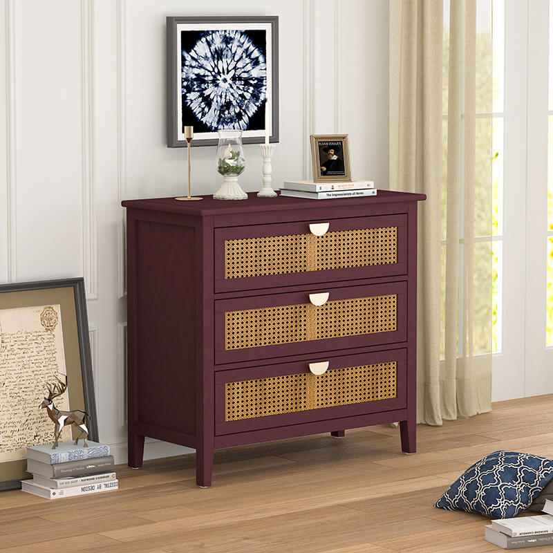 red living room sideboard