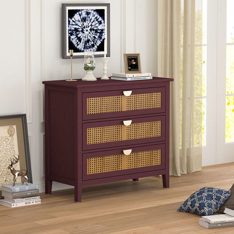 red living room sideboard