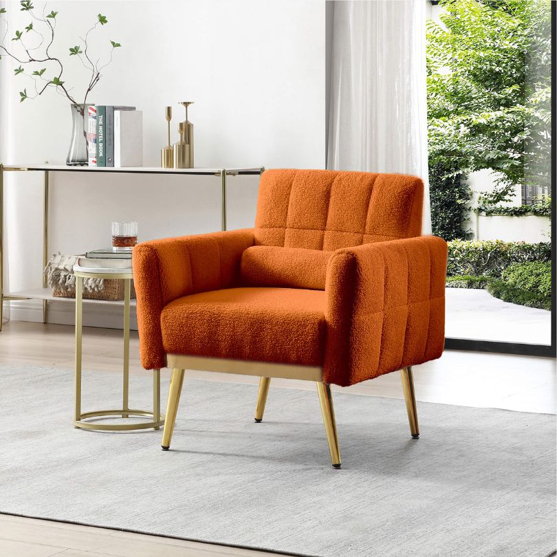 orange chair for living room